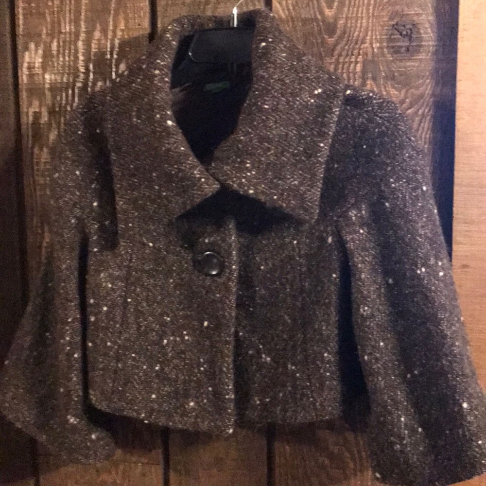 brown tweed jacket